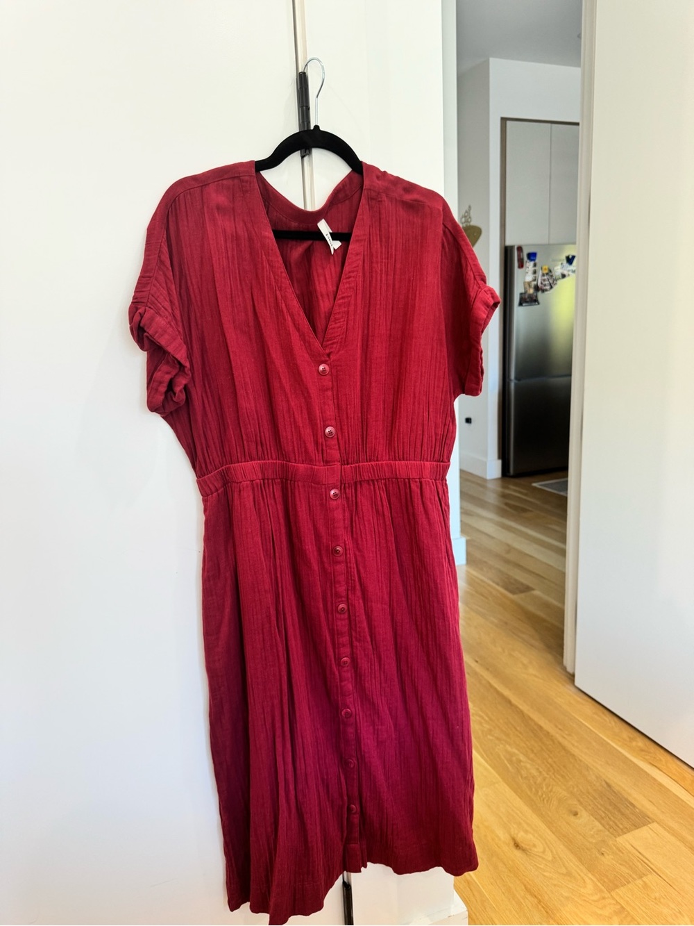 NWOT Pact Organic Cotton Double Gauze Midi Dress L